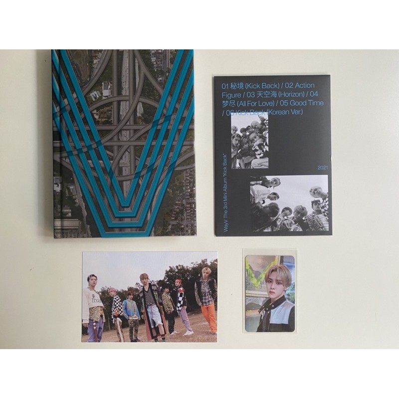 UNSEALED FULLSET WAYV KICK BACK ALBUM STRANGER VER KUN PHOTOCARD