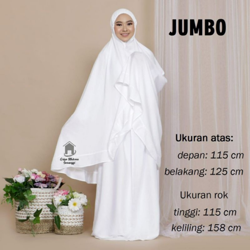 Mukena Rayon Putih Polos Dewasa Original Bonus Tas Bisa COD Mukena Pondok Mukena Polos Mukena Setelan Mukena Putih Mukena