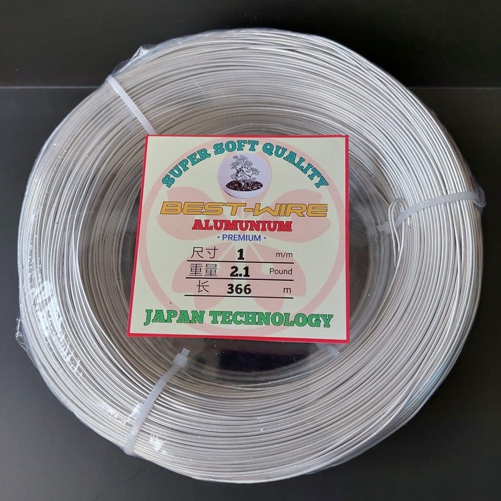 Kawat Bonsai Best Wire Alumunium Warna Putih Doff