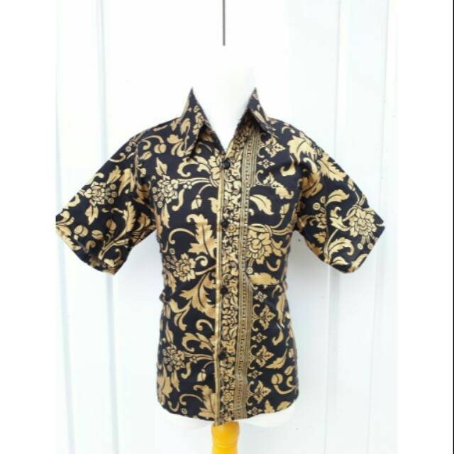 Real Picture Original Hem/kemeja Batik Anak Cowok Laki Laki 2-8 Tahun Dan 9-15th Murah Lengan Pendek