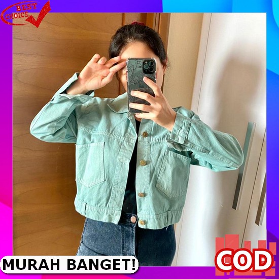 Ready Oversize Ripped Denim Women Jacket Jaket Jeans Sobek Jumbo Bigsize Cewek Wanita By Gap Sisa Ek