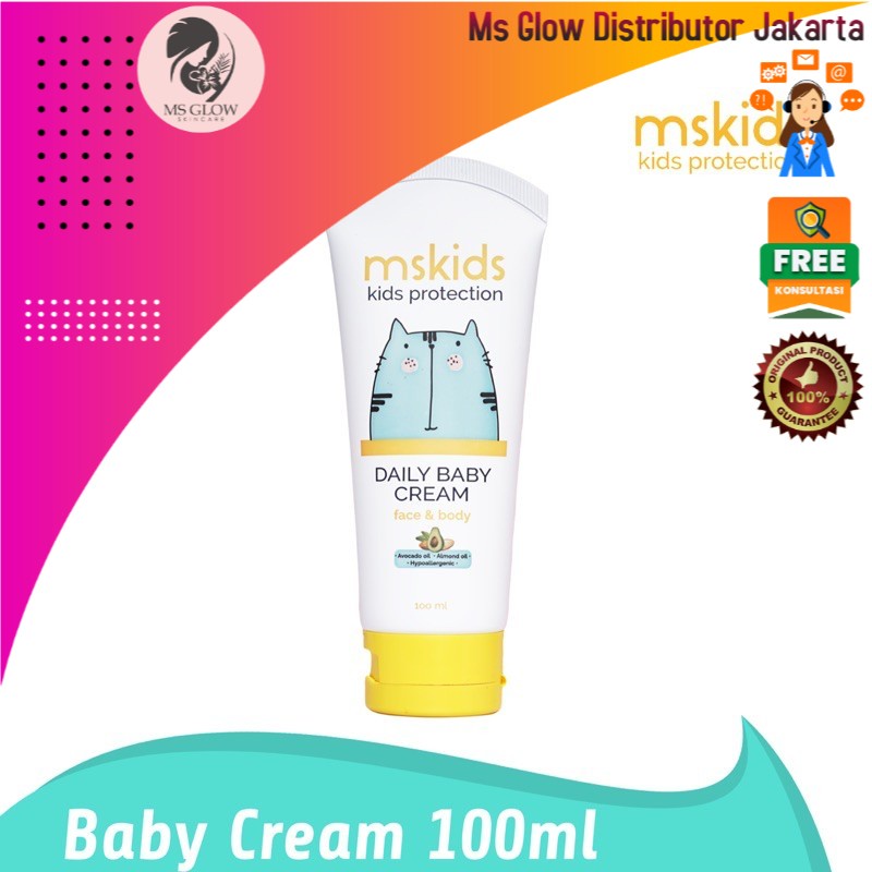 MS GLOW KIDS DAILY CREAM Skincare Whitening Serum Pembersih Wajah Original BPOM HALAL