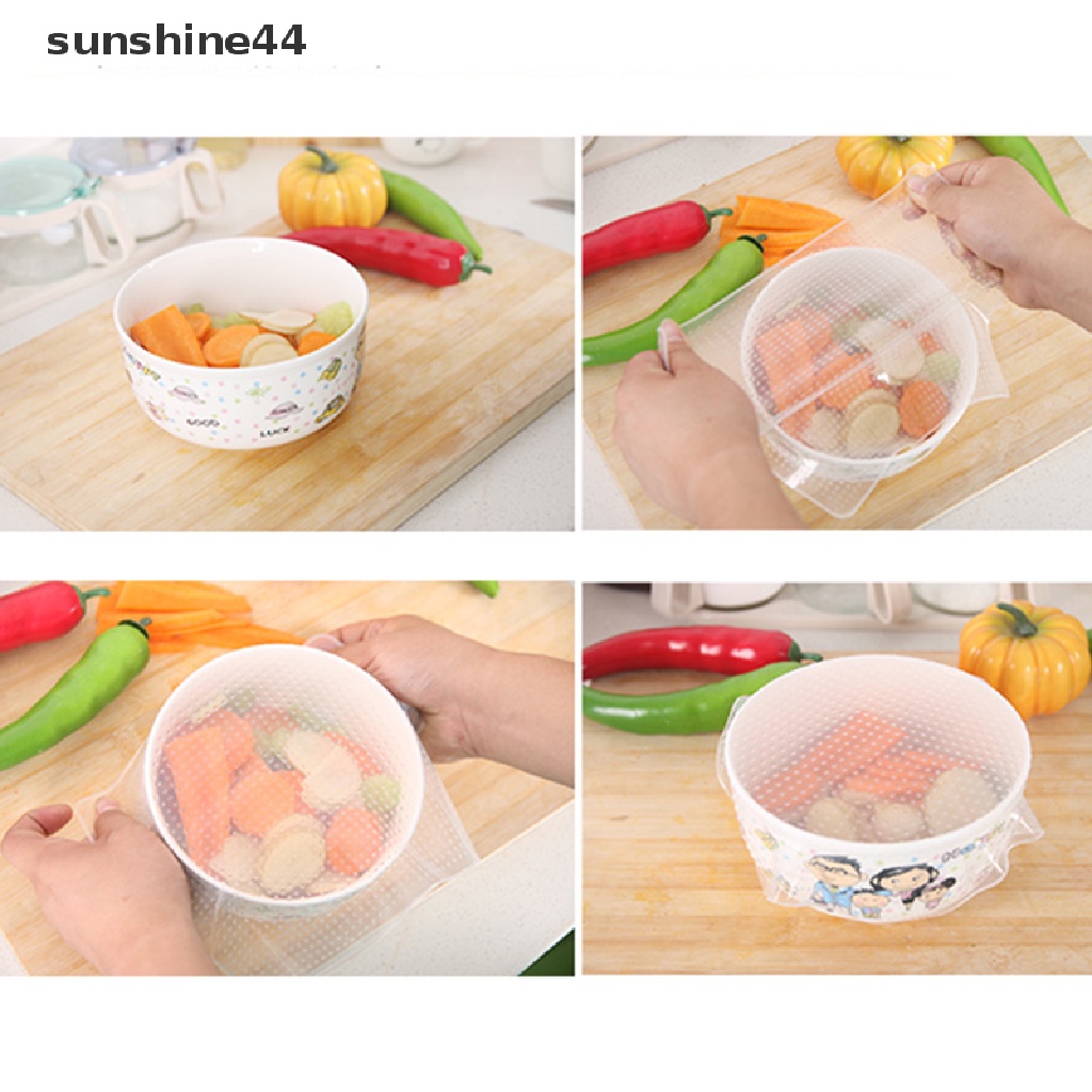 Sunshine Penutup Mangkuk / Wadah Makanan Dengan Bahan Silikon Elastis