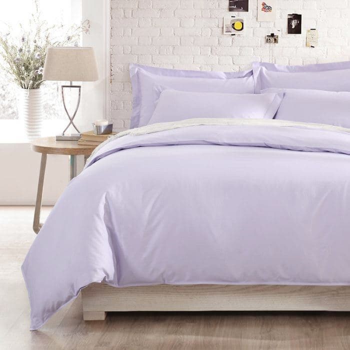 Sprei Katun Jepang Polos Baby Purple | Sprei Satin Jepang