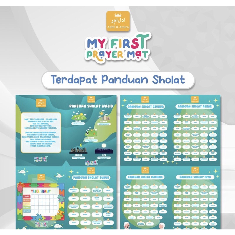 Bebe Smart My First Prayer Mat Sajadah Anak Panduan Belajar Sholat Sajadah Pertamaku Matras Pray Mat Bebesmart membantu belajar berdoa Panduan Sholat Bebesmart/Playmat