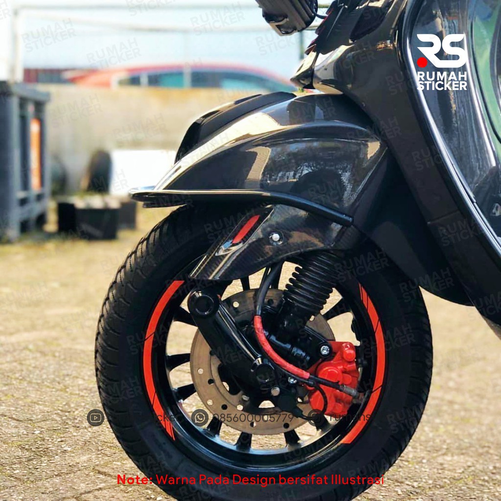 STICKER CUTTING LIST VELG VESPA DAN SKUTER MATIC RING 10, 12, 14 INCI UNIVERSAL