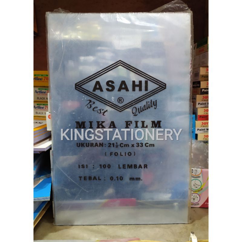 [PACK] Cover mika jilid bening Asahi tebal 0,1 mm isi 100 Lembar