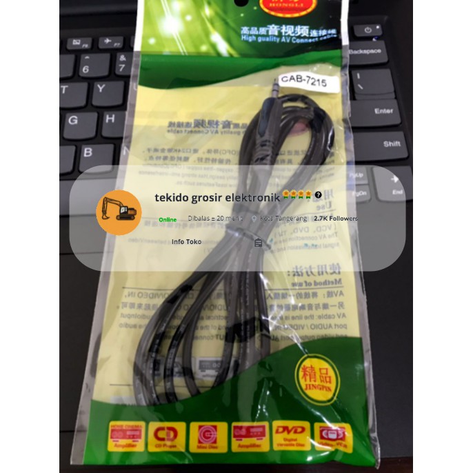 Kabel Jack - Kabel mini Stereo 1 Meter 7215