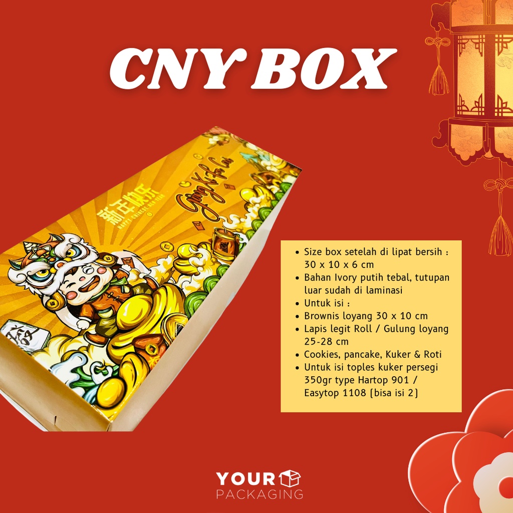 

DUS KEMASAN CNY / DUS KEMASAN IMLEK / PACKAGING IMLEK / DUS TOPLES KUKER CHINESE NEW YEAR