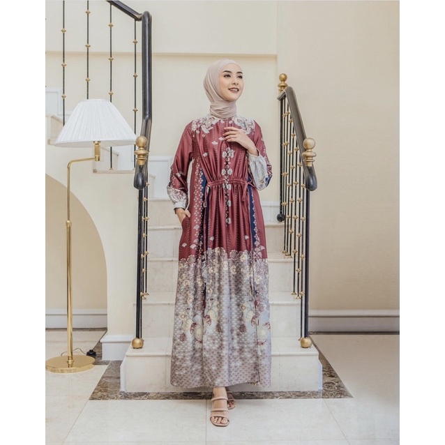 SHEILLA DRESS MAROON BY GEULIS
