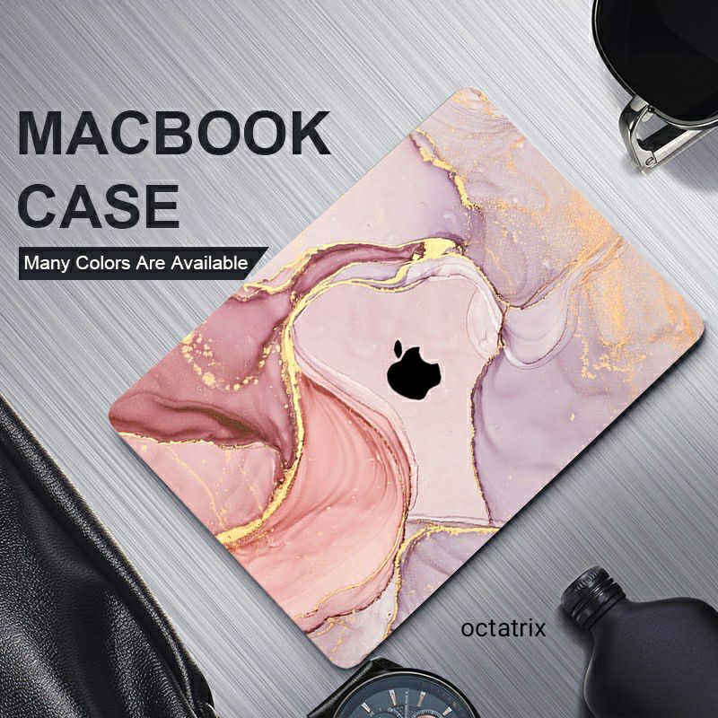 Premium Macbook Case Marble Pink Colorful Series Edition For New Macbook Air M1 Pro Retina 13 inch