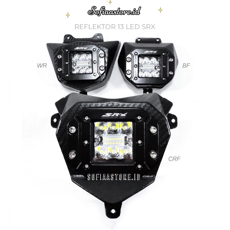 lampu led depan crf 150 klx 150 wr155 plastik abs carbon printing/ Headlamp reflektor lampu depan Cr