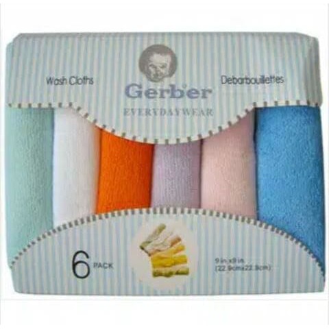 Gerber Towel Washcloth / Sapu Tangan 8 Pcs