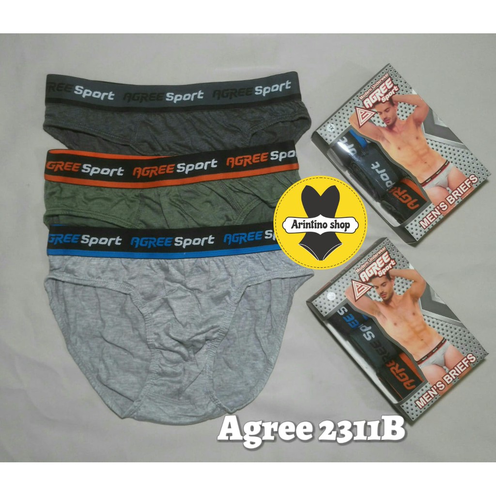 (1pcs) Cd Pria Agree 2311A &amp; 2311B Sport | Celana Dalam Pria |ty