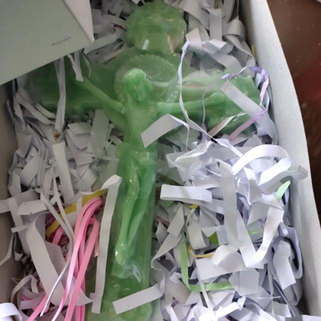 Salib Dinding Gantung Patung Courpus Yesus Inri Medali Benedictus Fosfor 30 Cm