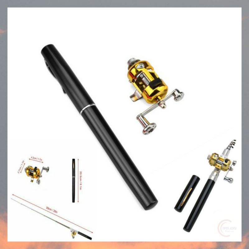 @Pulpen Joran Pancingan Mini Pulpen Set Pancingan Pen Fishing Rod