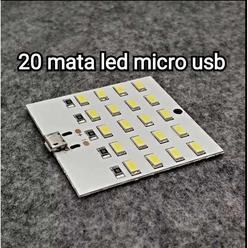 Lampu led micro usb 20 mata led lampu darurat/camping