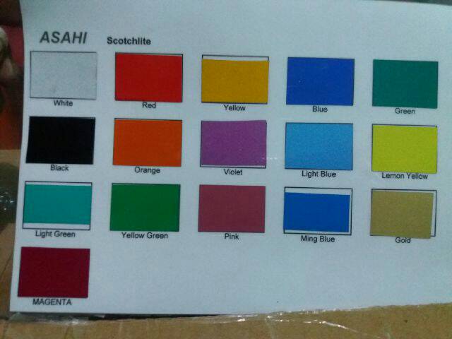 Stiker reflektive memantulkan cahaya asahi/sheikolite/solid/transign-2