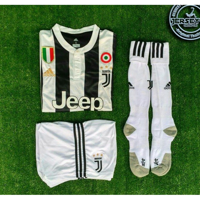 PROMO Jersey 1 set Juventus Home +Scudetto Copa 2017/2018 grade ori official TERLARIS