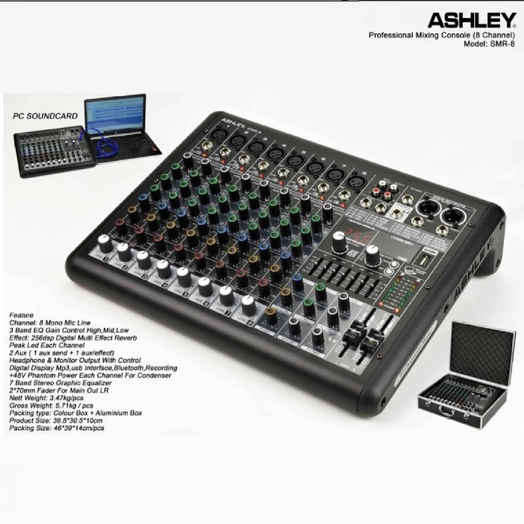 Mixer Ashley SMR 8 ( 8 Channel )