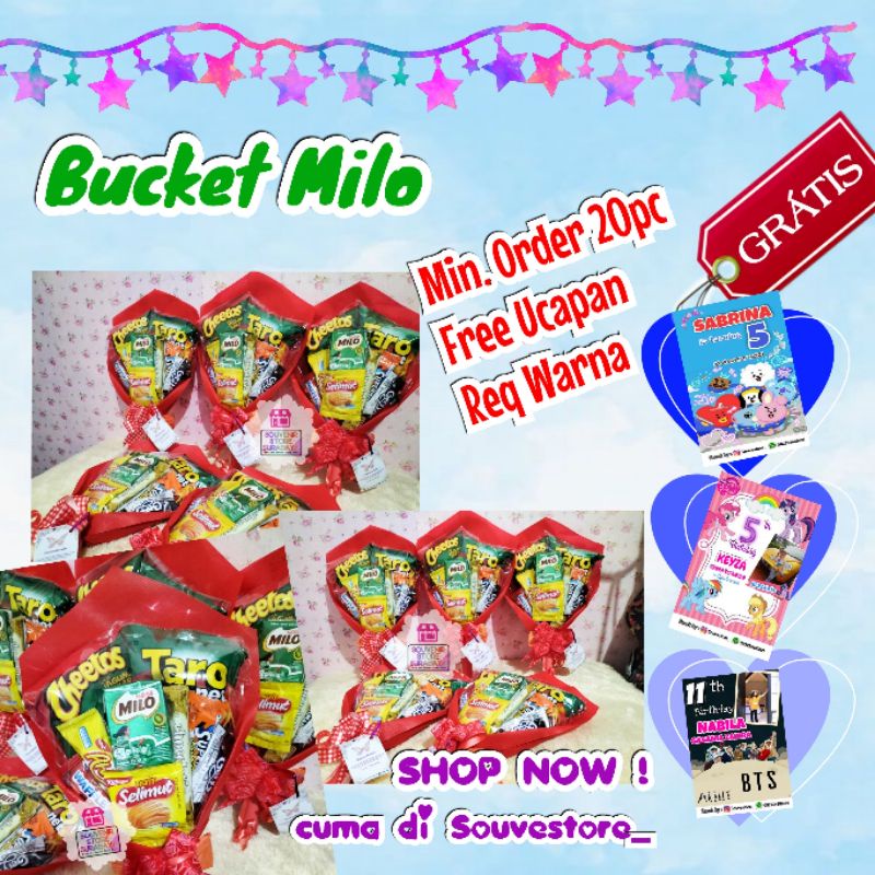 Bucket Snack Mini / Bucket Ulang Tahun / Bingkisan Ultah Bucket / Snack Bucket / Snack Ultah Sby