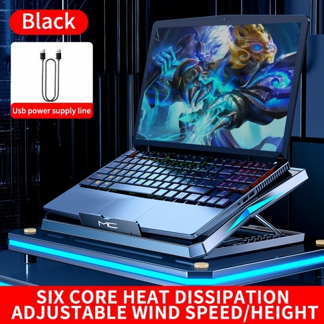 MC Q3 Stand Laptop 6 Kipas Pendingin Notebook Gaming Cooling Pad Fan