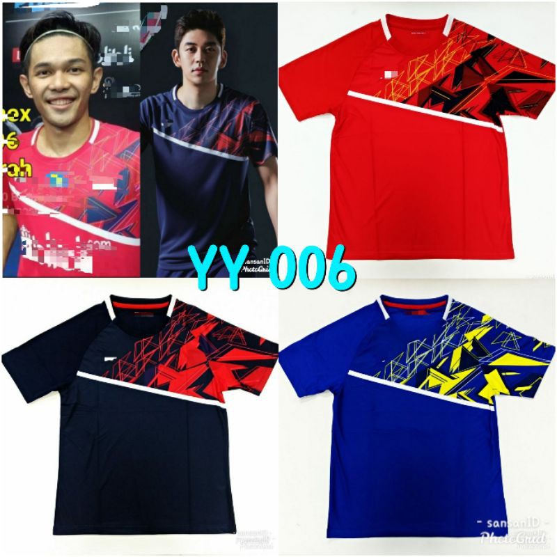 Baju kaos  olahraga badminton  bulutangkis YY 006 IMPORT  GO 