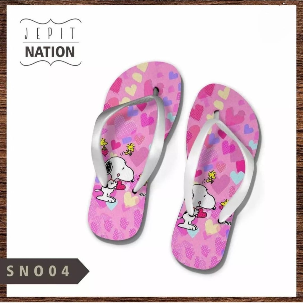 Sandal Jepit Wanita Motif Kartun Dalmation