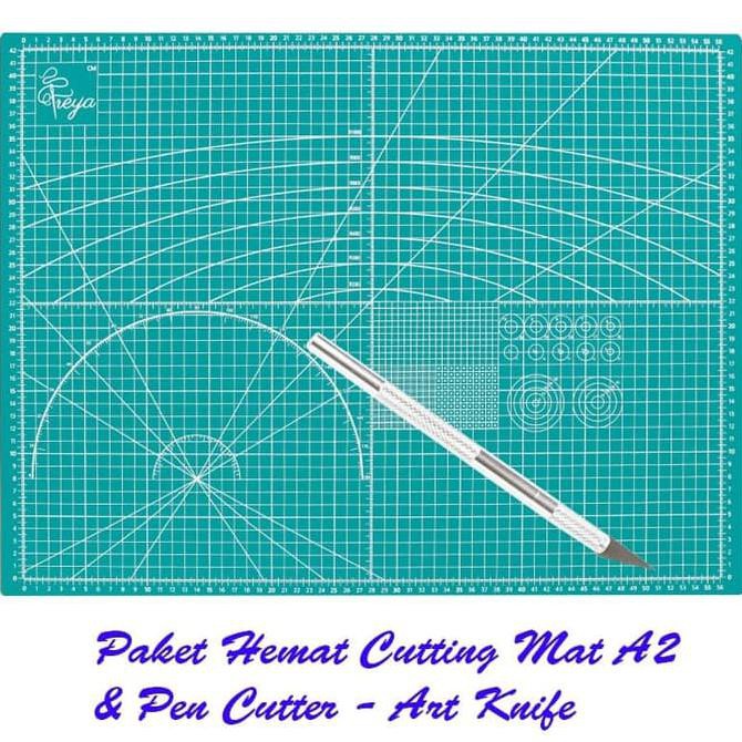 

Paket Hemat Cutting Mat A2 Double Side & Pen Cutter Design Knife