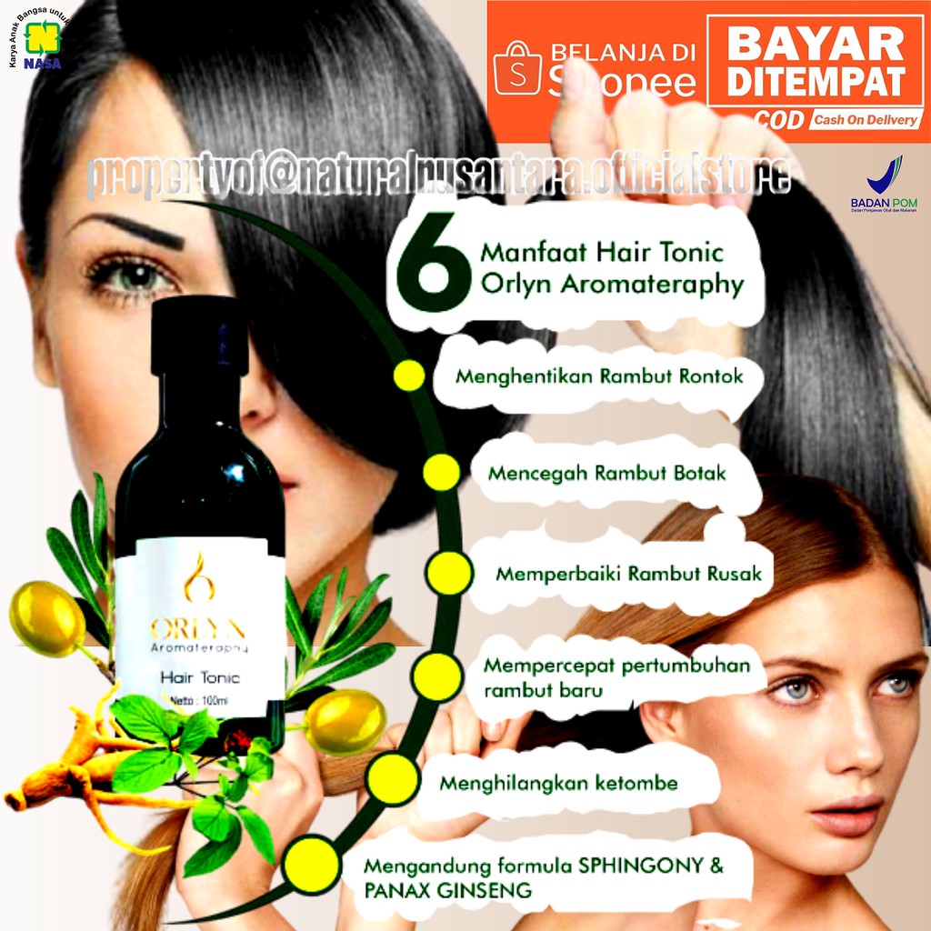 HAIR TONIC RAMBUT RONTOK PARAH ANTI HAIR FALL HAIRFALL PENGUAT AKAR RAMBUT HAIR TONIC ORLYN