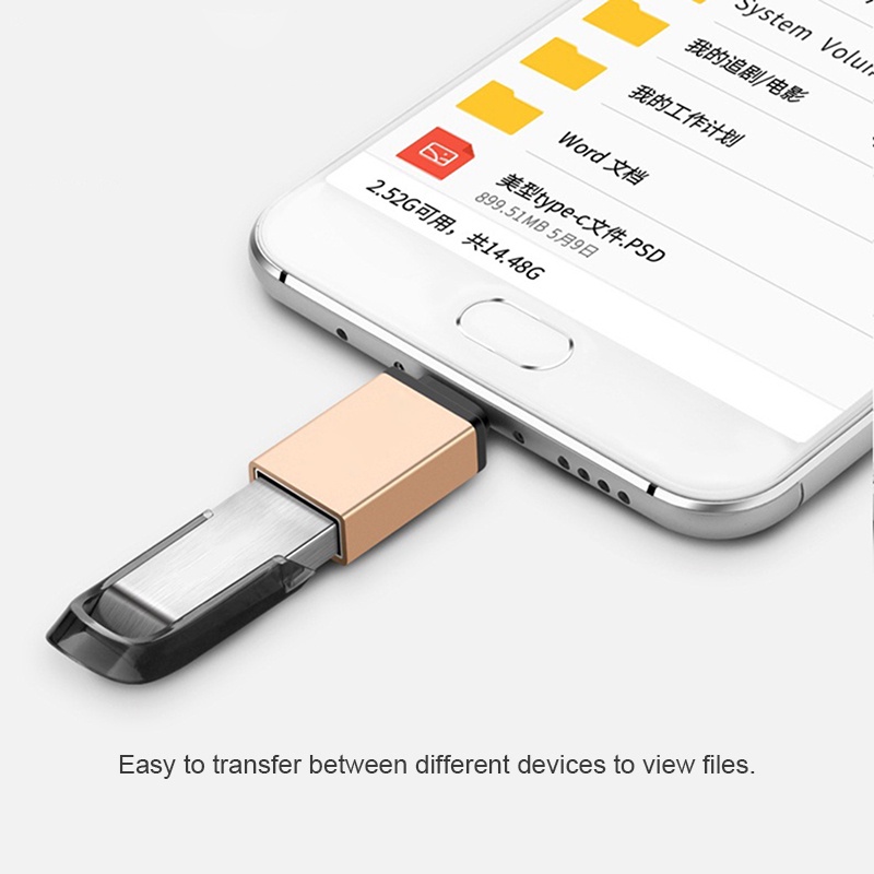 Otg type c connector to Normal USB port Converter data transfer android &amp; flashdisk - realoneacc