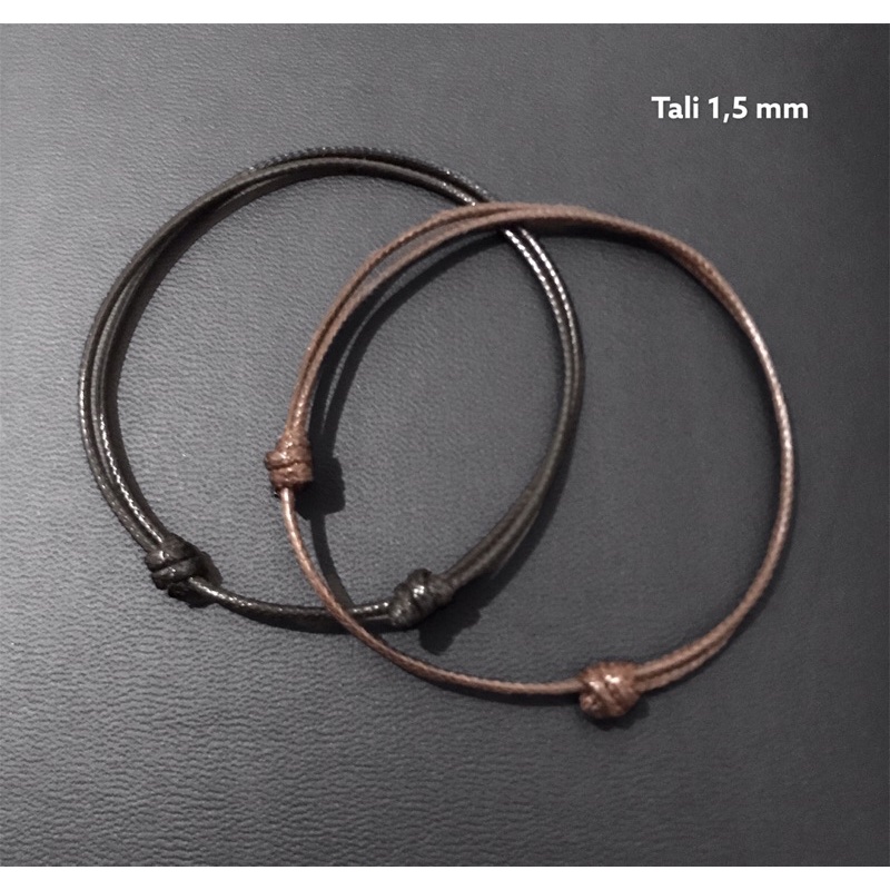 Gelang Tali Kulit Lanyard Korea Pria Wanita Waterproof