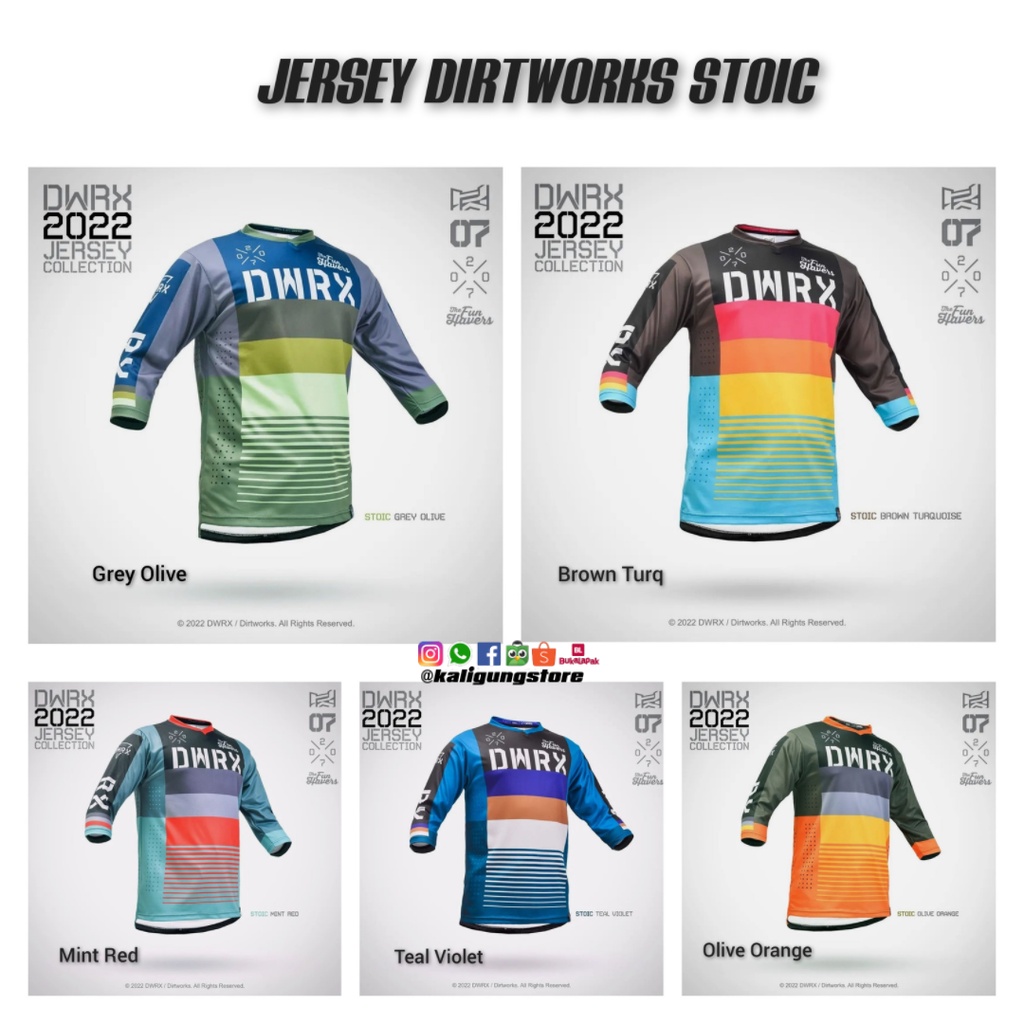 Jersey DIRTWORKS STOIC - Jerseys 3/4 DWRX MTB AM enduro downhill