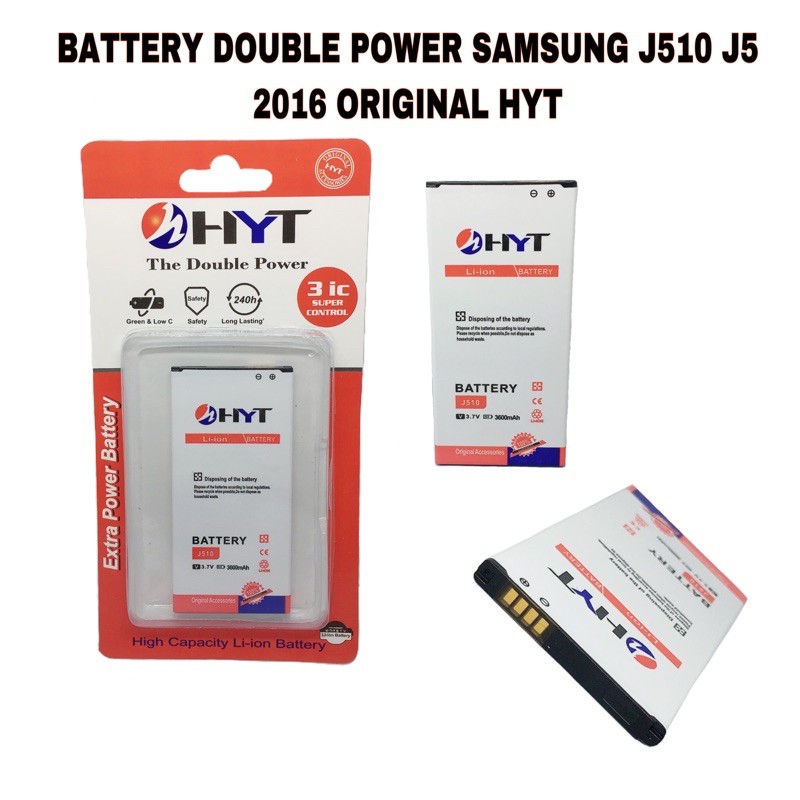 BATTERY BATERAI DOUBLE POWER SAMSUNG J510 J5 2016 ORIGINAL HYT