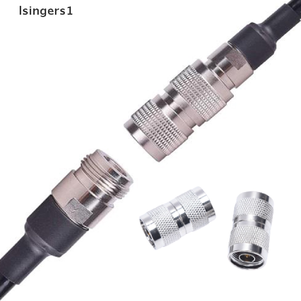 (lsingers1) 2pcs Adapter Konektor Coaxial RF Male Ke N Male