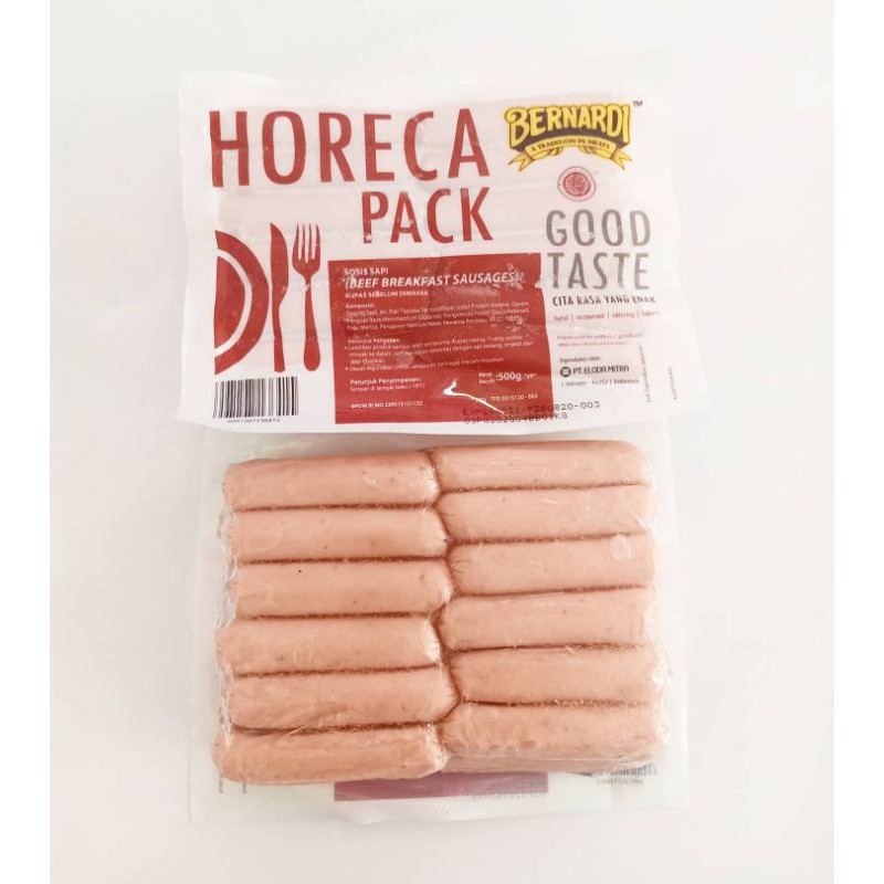 Jual Sosis Sapi Bernardi Horeca Pack 500gr Shopee Indonesia