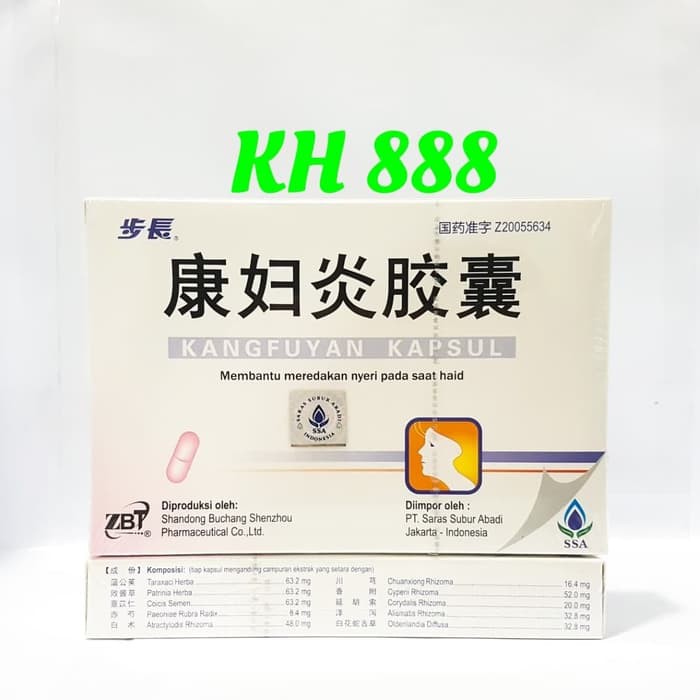 Obat Cina China Buchang Kangfuyan Kapsul - Obat keputihan,radang rahim,nyeri saat haid Resep Leluhur