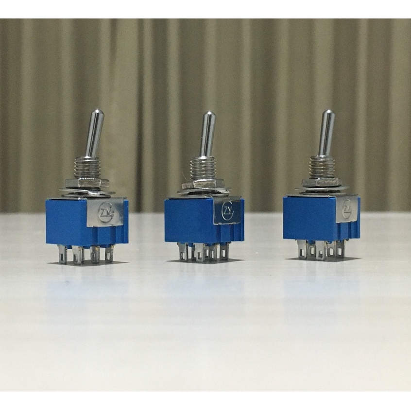 SWITCH TOGGLE SAKLAR TOGLE TOGEL 6 PIN ON ON 3A 250V 6A 125V MTS-202
