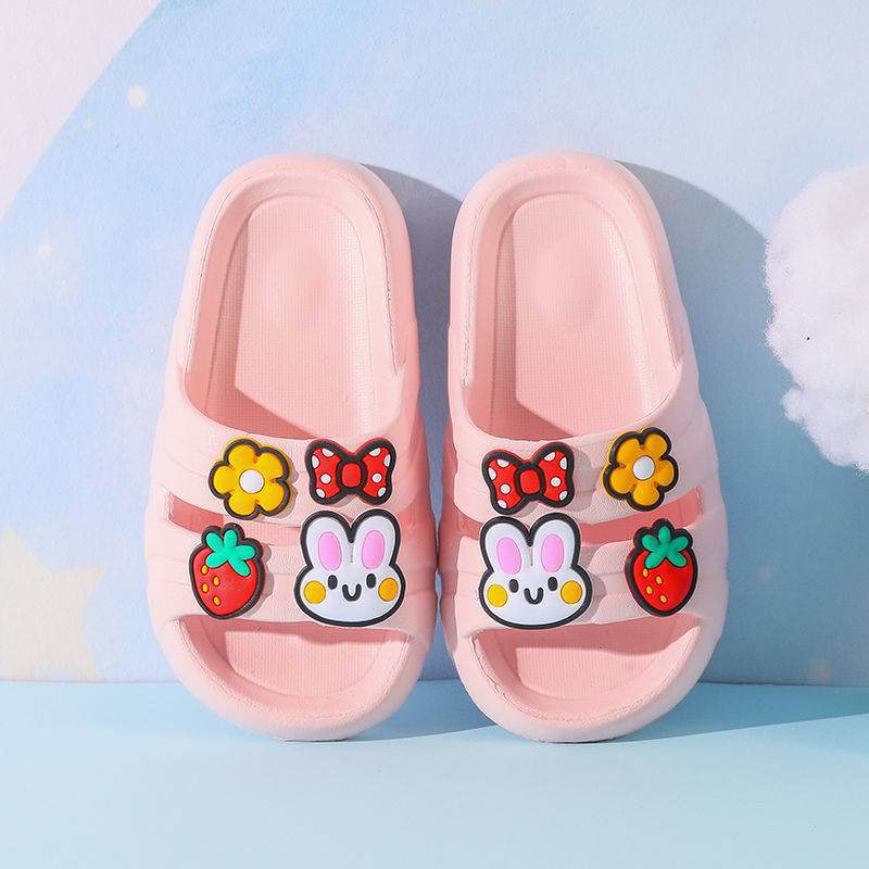 OkayBaby B105 Sandal Anak Selop Motif Rabbit Perempuan Termurah Sepatu Import Fashion Terbaru Kekinian Sendal Karakte Lucu