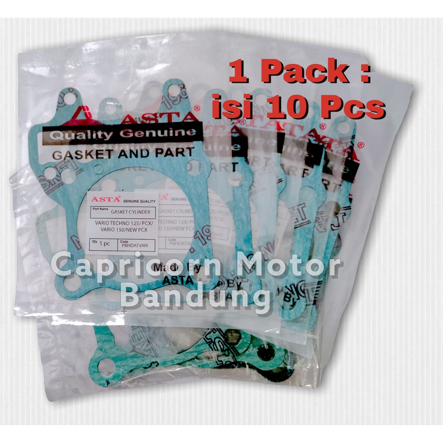 isi 10 Paking Gasket Blok Boring Bawah VARIO TECHNO 125 ASTA