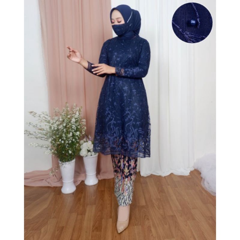 TUNIK KEBAYA MODERN - ATASAN TUNIK TILE - KEBAYA BROKAT - KEBAYA KONDANGAN - KEBAYA MEWAH