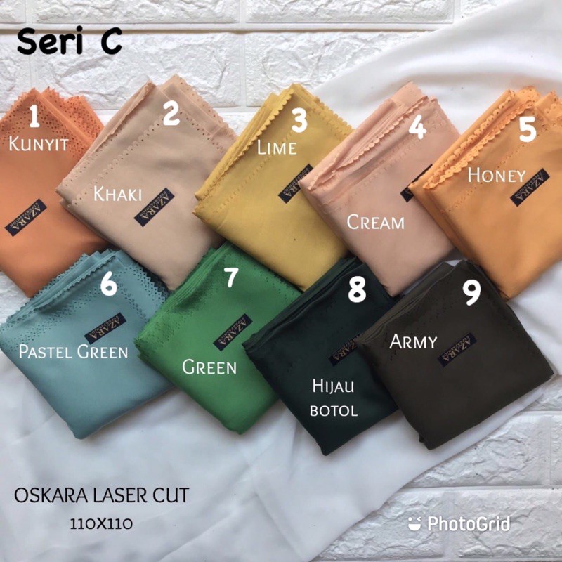 SEGIEMPAT VOAL MIRACLE OSKARA LASER CUT / JILBAB HIJAB SQUARE VOAL PREMIUM LC TERMURAH