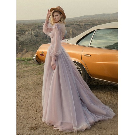 Gaun pesta outdoor gaun malam evening dress