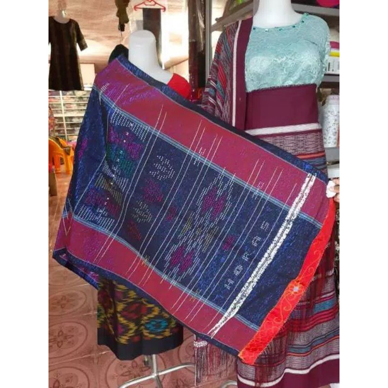 ULOS SADUM ANGKOLA SIPITU ULOS BATAK MURAH MERAH KAIN TENUN PAKAIAN