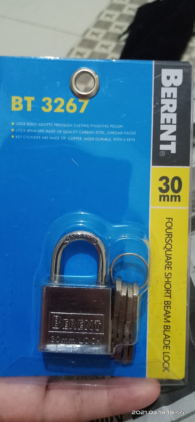 Berent Gembok Pendek Panjang 30 40 50 60 Mm 4 Kunci Stainless Steel