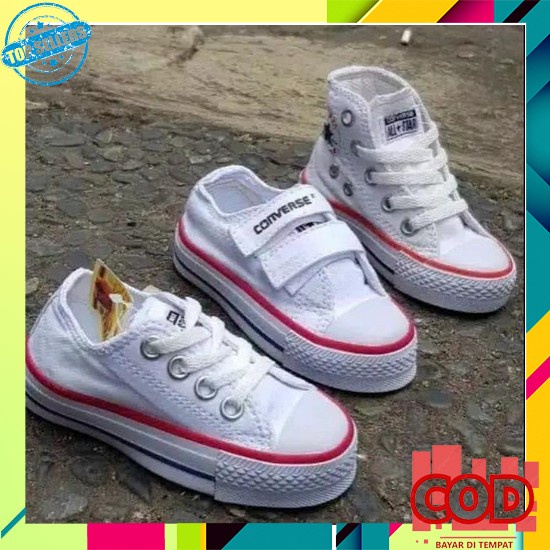 Sepatu Sneaker Anak Laki2 Perempuan Cowok Cewek Umur 2 3 4 5 6 7 Tahun Sepatu  Anak Warna Putih