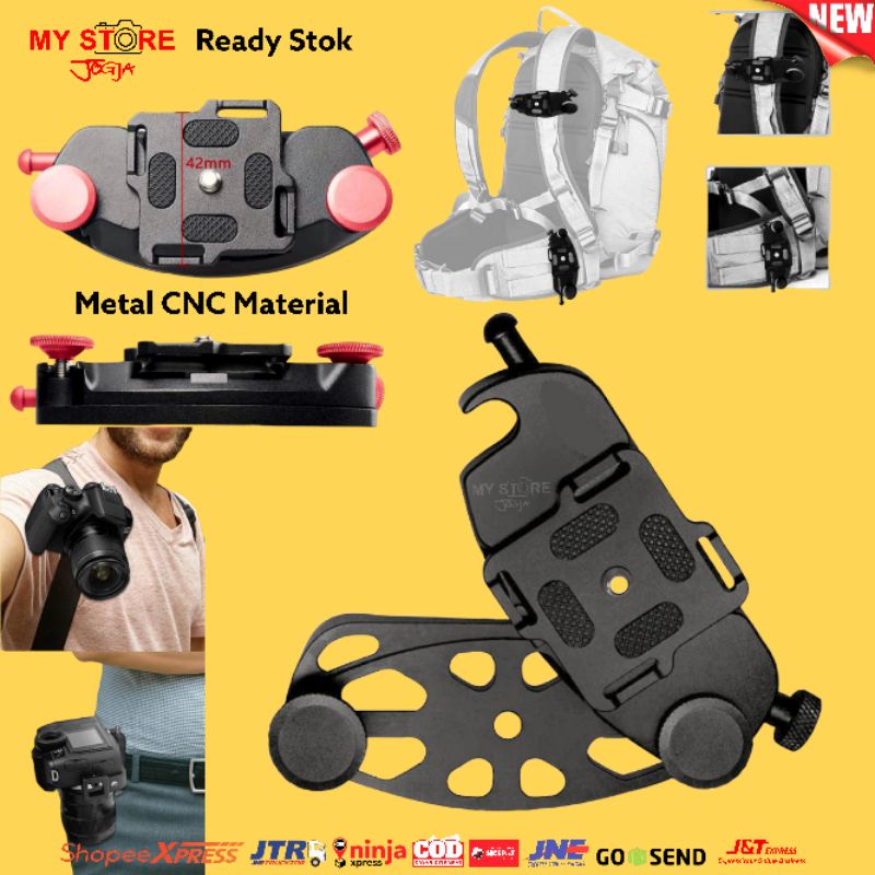 Metal CNC Camera Waist Belt Quick Strap Button Clip Fas Loading Holster Camera Canon DSLR EOS M R Ni