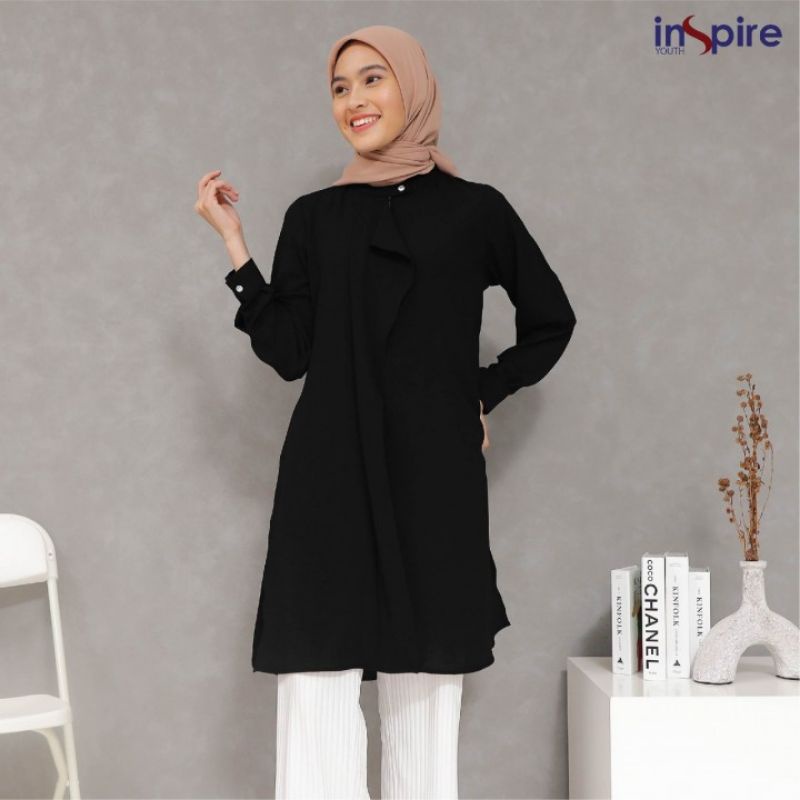 Tunik Nibras Terbaru, Tunik Inspire terbaru 2022 ITU 076 HAZELNUT, ITU 076 DUSTY PINK, ITU 076 BLACK
