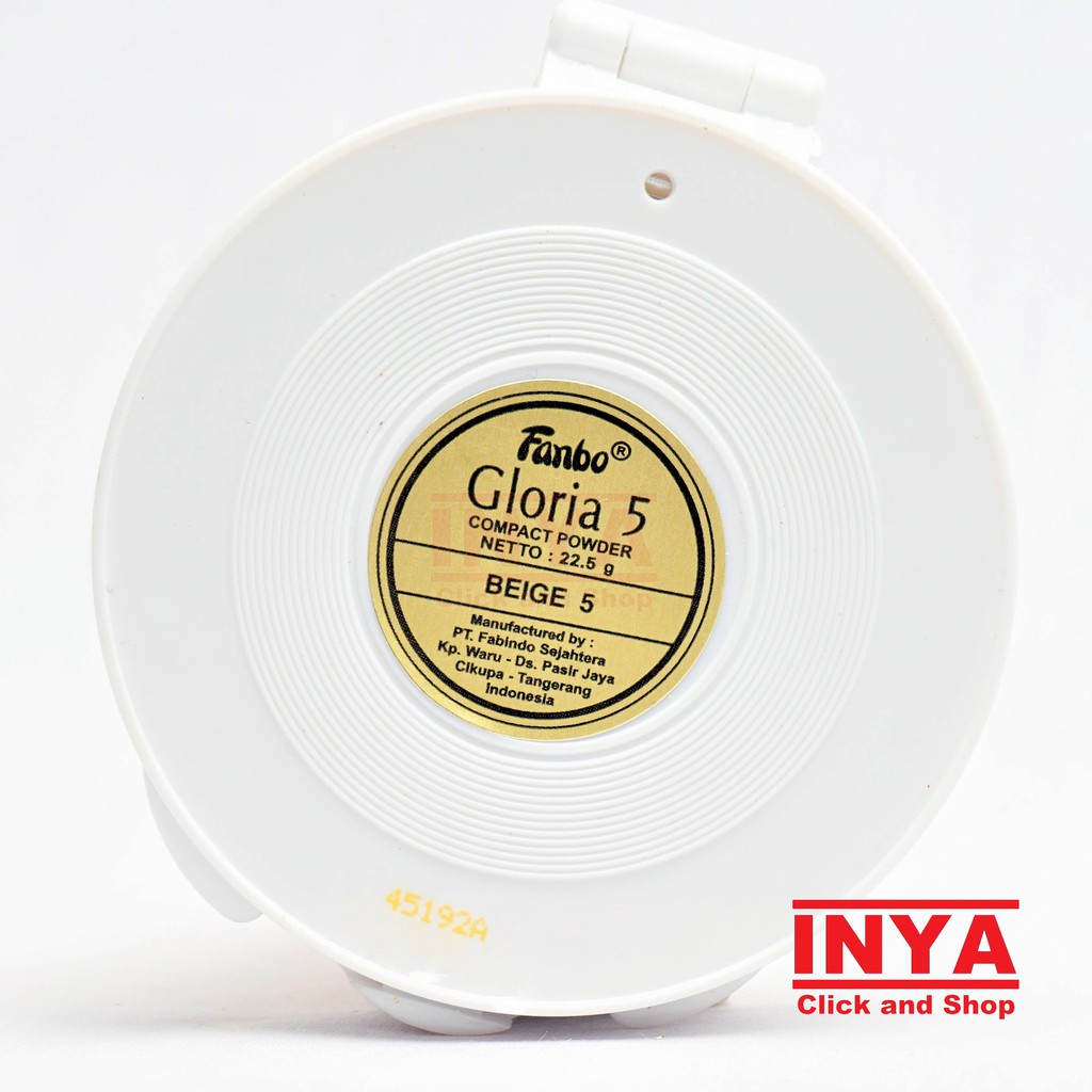 FANBO GLORIA 5 BEIGE COMPACT POWDER 22.5gr - BEDAK PADAT