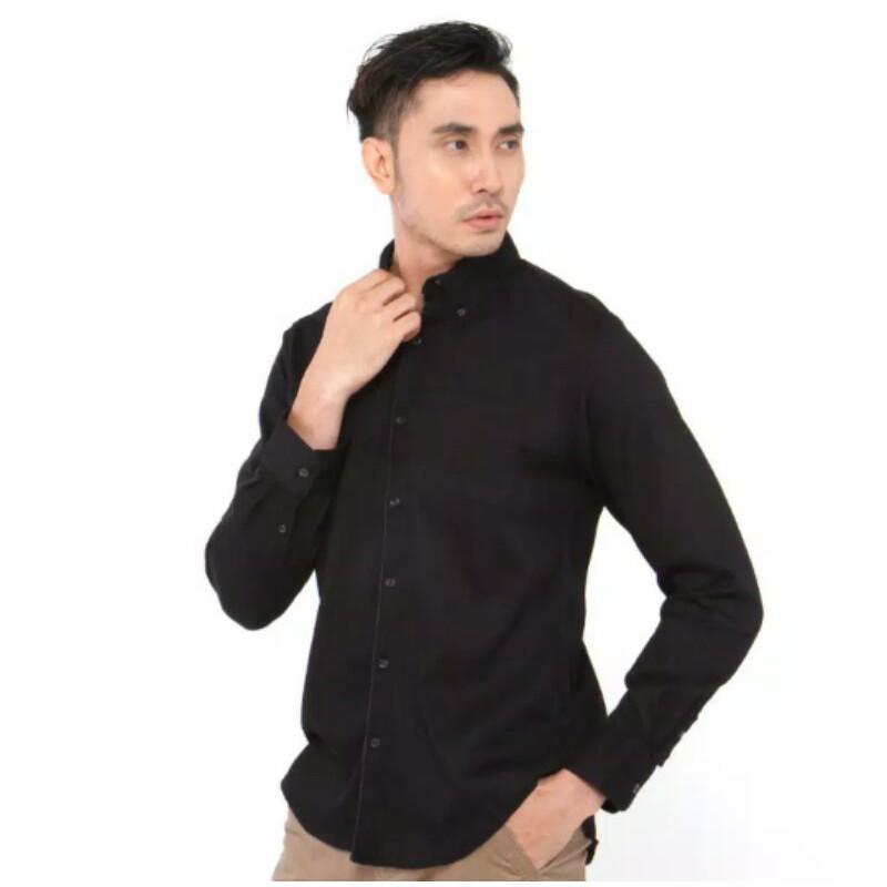 BENHILL Kemeja Polos Pria Lengan Panjang
